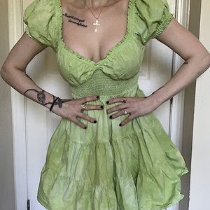 Princess Polly Cottage Core Puff Sleeve Dress